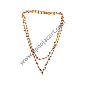 Gold Plated Black Rudraksha Mala, Rudraksha Mala In Gold