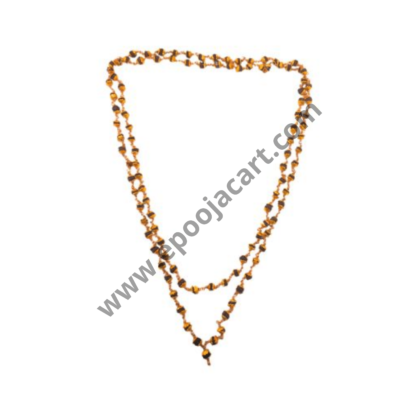 Gold Plated Black Rudraksha Mala, Rudraksha Mala In Gold