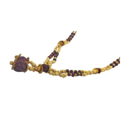 Rudraksha Mala with Gold beads - Image 3