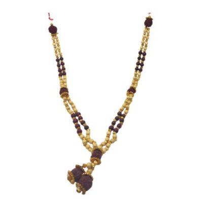 Rudraksha Mala with Gold beads - Image 2