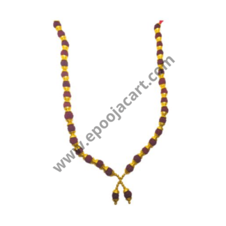 Rudraksha Mala With Gold Caps, Gold Cap Rudraksha Mala