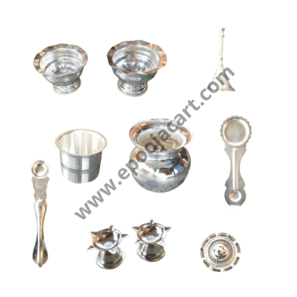 Silver Pooja Thali Set - Image 2