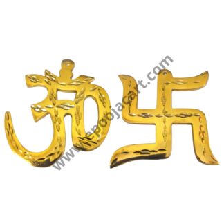 Brass Om and Swastik