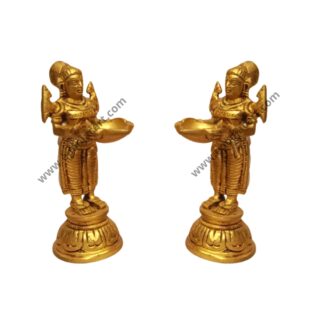 Brass Standing Lady Diyas