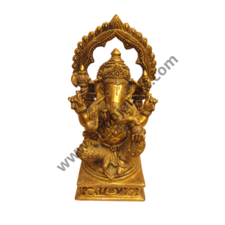 Brass Sitting Ganesh Idol