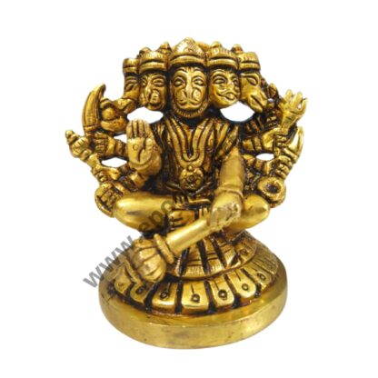 Brass Panchmukhi Hanuman Idol