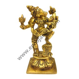 Brass Varaha Swamy with Bhudevi