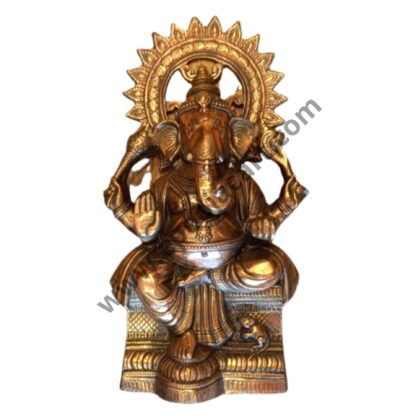 Black Metal Ganesh Statue