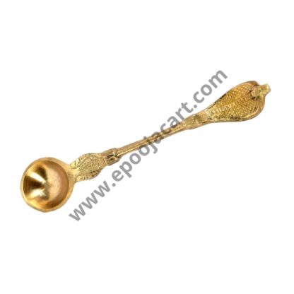 Brass Hawan Spoon with Snake