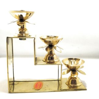 Brass Three Step Diya