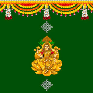 Traditional Varamahalakshmi Backdrop Cloth for Festival Decoration